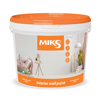 Фарба для стелі Miks Color Interior матова 1.4кг MC-1 фото