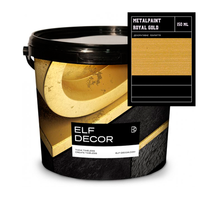 Метализированная краска Elf Decor Metalpaint Royal Gold 150мл EDMPRG-150ML фото
