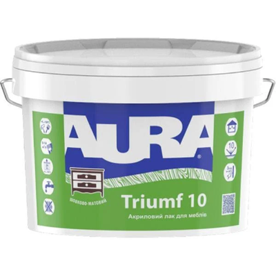 Акриловий лак для меблів Aura Triumf 10 матовий 0.75л AT10-1 фото
