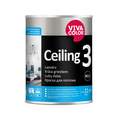 Краска для потолка Viva Color Ceiling 3 матовая 0.9л VCC309 фото