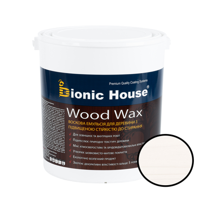 Акриловая пропитка с воском Bionic House Wood Wax Белый (White) 0.8л BHWWWhite-08 фото