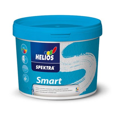 Краска для стен и потолка Helios Spektra Smart матовая 2л HSM-2 фото