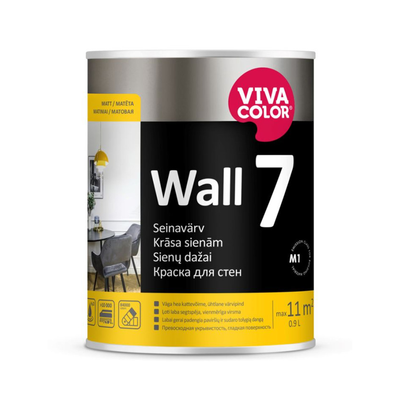 Фарба для стін, що миється Viva Color Wall 7 шовковисто-матова 0.9л VVW709 фото