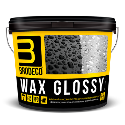 Віск для декоративної штукатурки Brodeco Wax Glossy 1л BWG1 фото