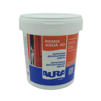 Акриловая эмаль Aura Luxpro Remix Aqua 30 полуматовая 0.75л ARA30-1 фото