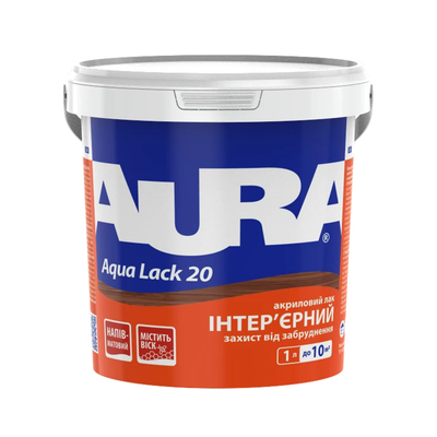 Інтер'єрний акриловий лак Aura Aqua Lack 20 напівматовий 1л AL20-1 фото