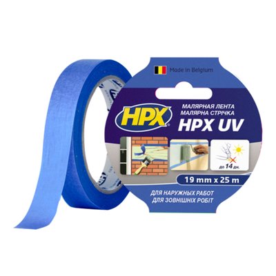 Малярна стрічка HPX UV 19мм х 25м MU1925 фото