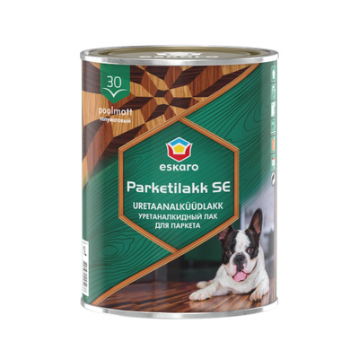Лак для дерев'яних та бетонних підлог Eskaro Parketilakk SE30 напіматовий 1л ESE30-1 фото
