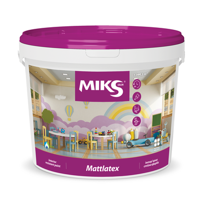 Інтер'єрна фарба для стін Miks Color Mattlatex 1л MML-1 фото