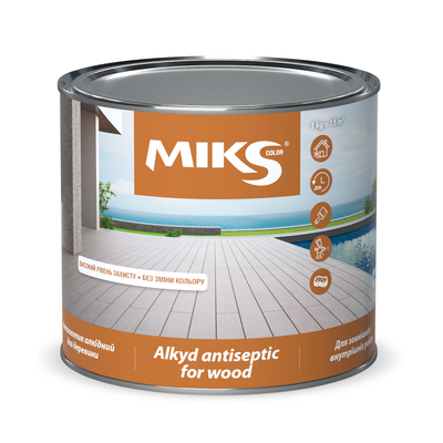 Алкідний антисептик для деревини Miks Color 0.7кг MAB-1 фото