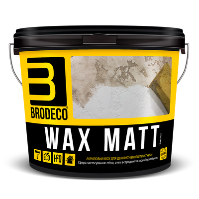 Віск для декоративної штукатурки Brodeco Wax Matt 1л BWM1 фото