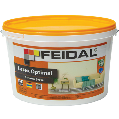 Інтер'єрна фарба латексна Feidal Latex Optimal матова 2,5л FLO25 фото