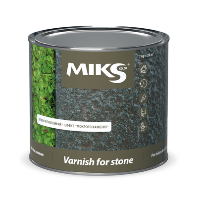 Лак для камня Miks Color Stone Lack с эффектом мокрого камня 0.65 кг MSL-1 фото