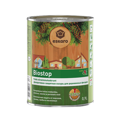 Біозахисна грунтовка для деревини Eskaro Biostop 0.9л BS-1 фото