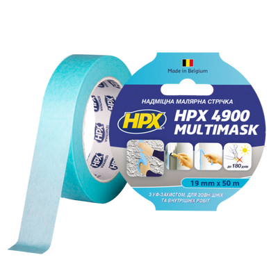 Малярна стрічка HPX 4900 Multimask 19мм х 50м EW1950 фото