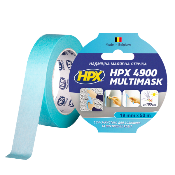 Малярна стрічка HPX 4900 Multimask 19мм х 50м EW1950 фото