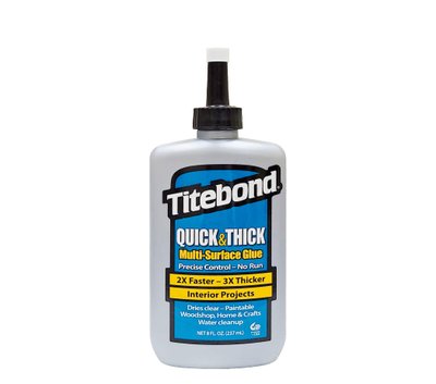 Клей для дерева Titebond Quick & Thick Multi-Surface Glue белый 237мл TBQ-237 фото