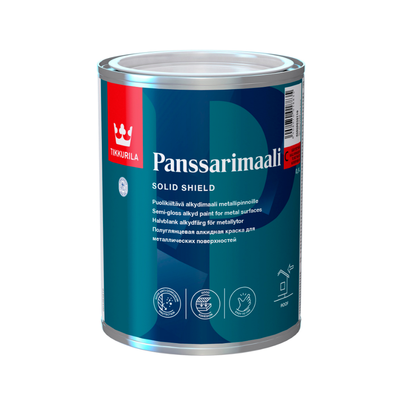 Краска для крыш Tikkurila Panssarimaali прозрачная полуглянцевая 0,9л TPMC09 фото