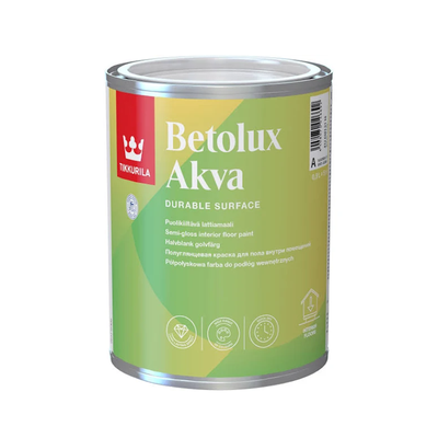 Поліуретан-акрилатна фарба для підлоги Tikkurila Betolux Akva біла 0.9л TBA09 фото