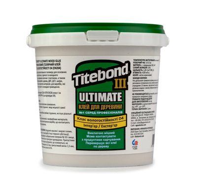 Столярный клей для дерева Titebond III Ultimate D4 промтара 10кг TBU-10 фото