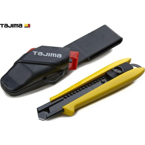 Нож строительный сегментный TAJIMA DC-L500YSFBL с кобурой 18 мм. автоматический фиксатор 1101-1703 фото