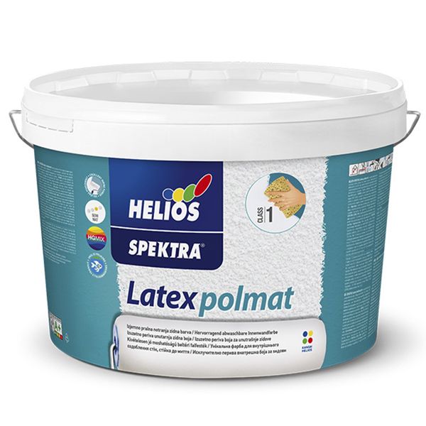 Интерьерная латексная краска Helios Spektra Latex Polmat полуматовая 2л HLP-2 фото