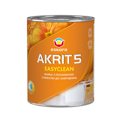 Інтер'єрна фарба Eskaro Akrit 5 Easyclean 0,85л Е0000000637 фото