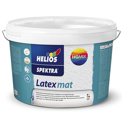 Интерьерная латексная краска Helios Spektra Latex Mat матовая 1л HLM-1 фото