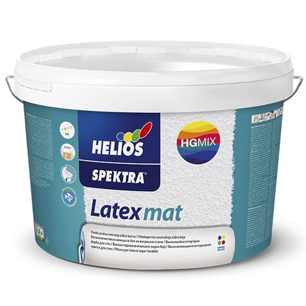 Інтер'єрна латексна фарба Helios Spektra Latex Mat матова 1л HLM-1 фото