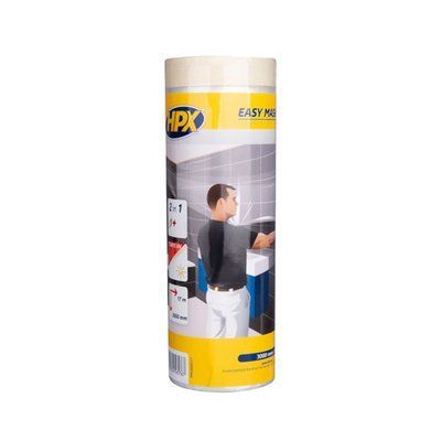 Укривочна плівка з малярною стрічкою HPX Easy Mask Film 3000мм х 17м PM300017 фото