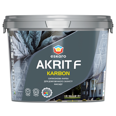 Силіконова фасадна фарба Eskaro Akrit F Karbon 2,7л Е0000000497 фото