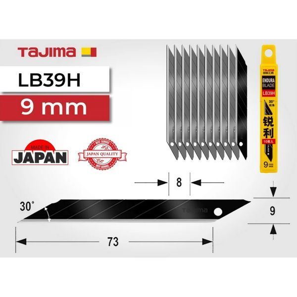 Леза сегментні TAJIMA LB39H 9 мм кут 30 &deg; сірі 10 шт 1102-0408 фото