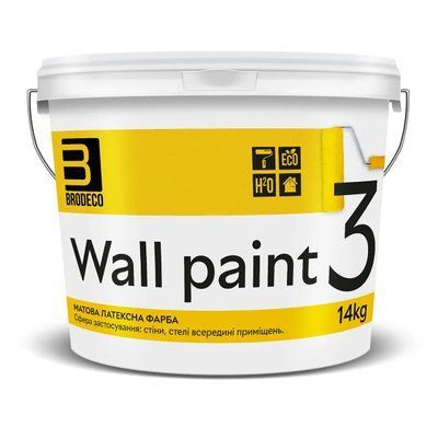 Фарба латексна Brodeco Wall Paint 1л BWP1 фото