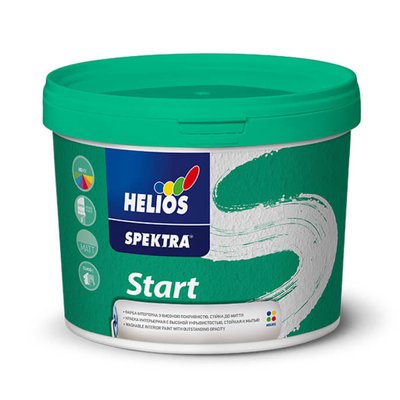 Краска для стен и потолка Helios Spektra Start матовая 2л HST-2 фото