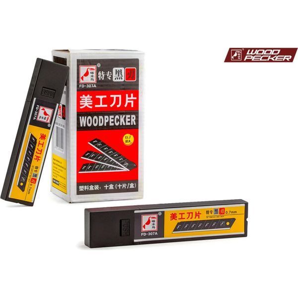 Лезвия для ножа 25 мм Woodpecker FD-307A черные FD-307A фото