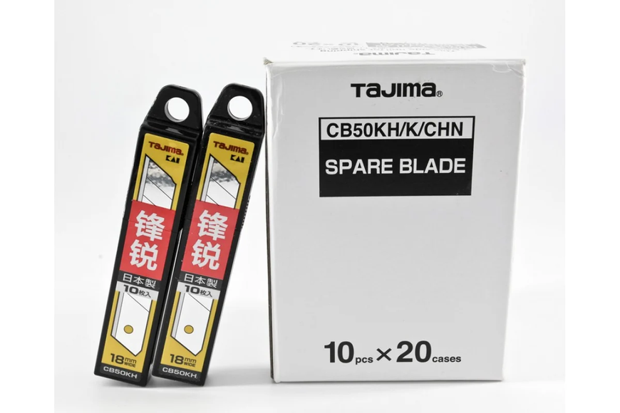 Леза змінні TAJIMA CB50KH сегментні ультрагострі 18 мм сірі 10 шт 1102-2543 фото