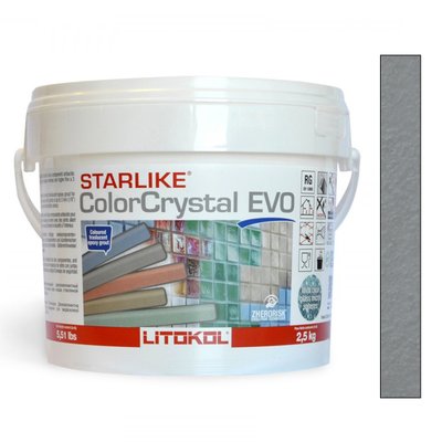 Епоксидна фуга для скломозаїки Litokol Starlike Color Crystal Evo 800 сірий 2.5кг LCE-80025 фото