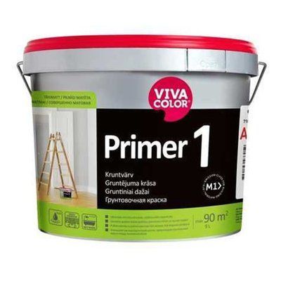 Грунт-фарба для стін та стелі VivaColor Primer 1 матова 9л VCP1 фото