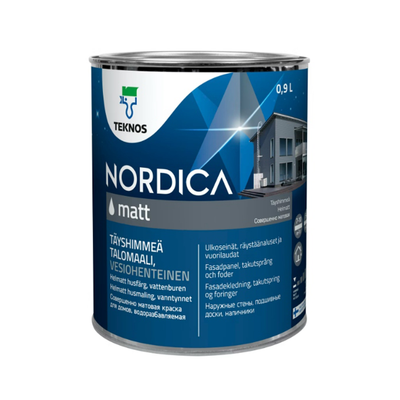 Фасадная краска для дерева Teknos Nordica Matt 0.9л TNM1 фото