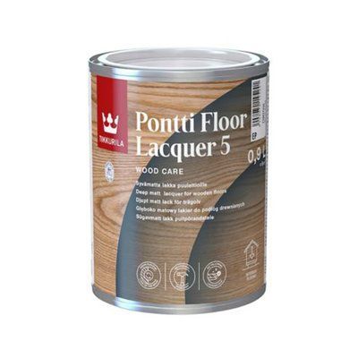 Лак для пола Tikkurila Pontti Floor 5 абсолютно матовый 0.9л 710017156 фото