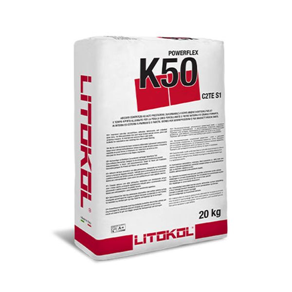 Клей для плитки та каменю Litokol Powerflex K50 білий 20кг K50B0020 фото