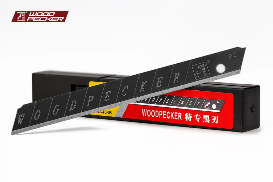 Лезвия для строительного ножа 9 мм Woodpecker черный FD-404B FD-404B фото