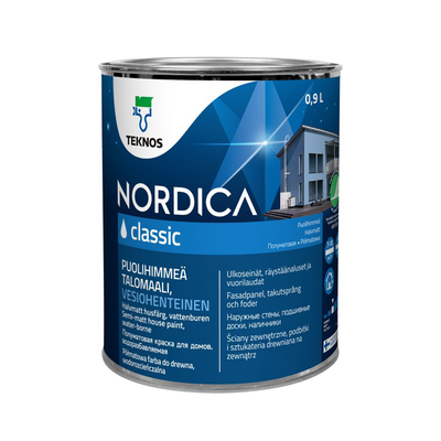 Фасадная краска для дерева Teknos Nordica Classic 0.9л TNC1 фото