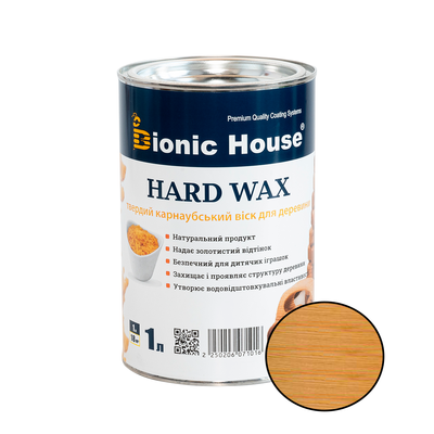 Карнаубський віск для дерева Bionic House Hard Wax прозорий 1л BHW-1 фото