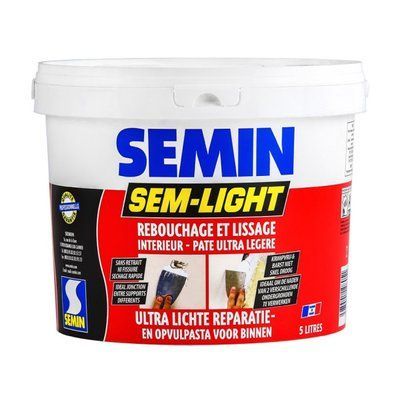 Шпаклівка для закладення тріщин SEMIN SEM LIGHT 5л SEM-L5 фото