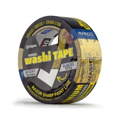 Малярна стрічка з рисової бумаги Blue Dolphin Washi Tape 30мм х 50м 300-1-02 фото