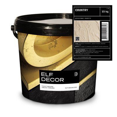 Декоративна штукатурка Elf Decor Country 15кг EDC-15KG фото