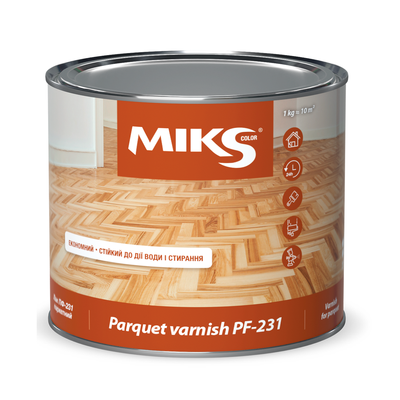 Лак для паркета Miks Color PF-231 глянцевый 0.7кг MPF-231 фото